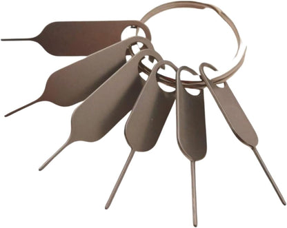 6 Pack PHONSUN Universal Sim Card Tray Removal Tool SD Opening Eject Pin fits Keyring for iPhone iPad Samsung Galaxy Google Pixel Motorola Phones - 3 Small and 3 Large