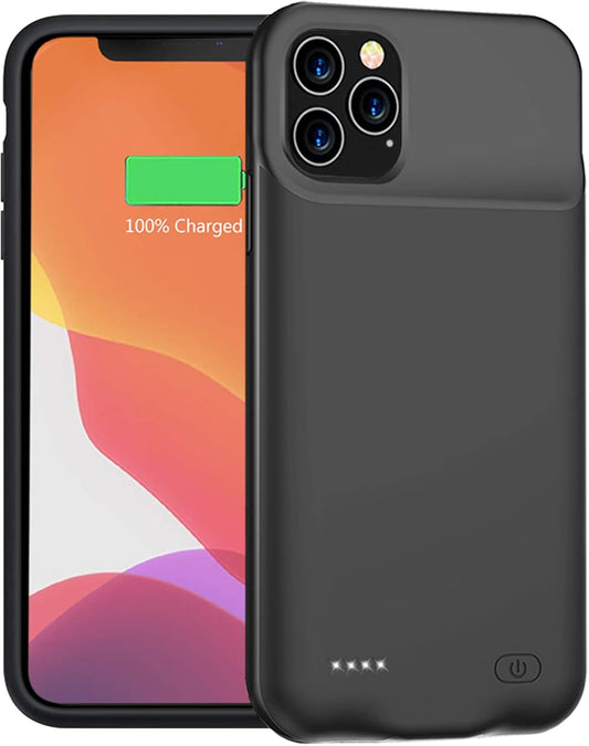 Battery Case for iPhone 11 Pro Max, 10000mAh Ultra Thin Portable Protective Smart Charging Case Compatible with iPhone 11 Pro Max (6.5 inch) Rechargeable Extended Battery Charger (Black)