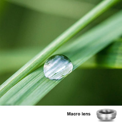 Silver 3 in 1 Cell Phone Camera Lens Kit Wide Angle Macro Fisheye Lens Universal for Smart Phones iPhone Samsung Android(Silver)