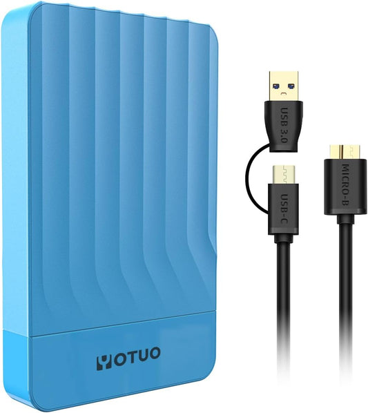 Portable External Hard Drive Storage Expansion Mobile HDD USB 3.0 for PC, Mac, Desktop, Laptop, PS4, PS5, Xbox One X/S, Xbox 360, Xbox Series X/S, Office & Game (Blue, 500GB)