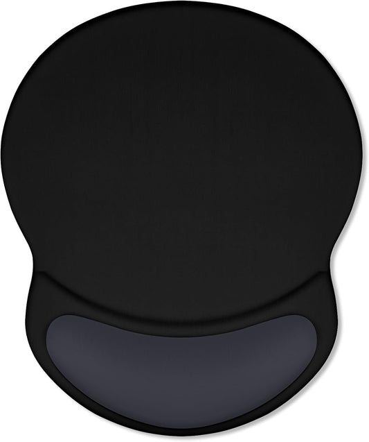 ITNRSIIET Ergonomic Mouse Pad with Comfort Gel Wrist Rest, Non-Slip PU Base, Smooth Textured Surface, Reduces Hand Fatigue & Wrist Pain, 8.7 x 7.2 Inch for Office Gaming Home, Black Gray Gradient