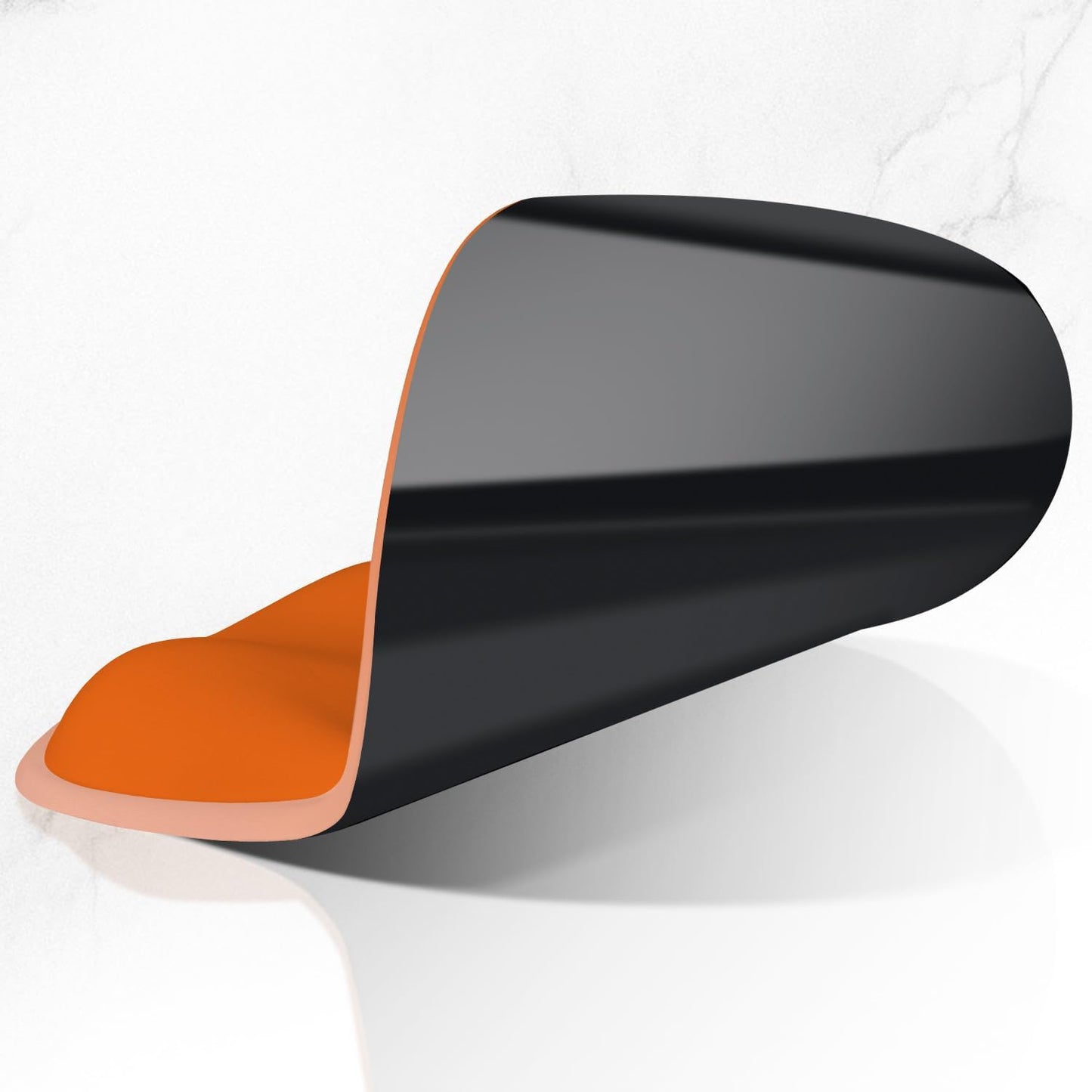 ITNRSIIET Ergonomic Mouse Pad with Wider Memory Foam Wrist Rest +17% - Curved Cushion Reduces Pressure 20%, Pain Relief, Non-Slip, Smooth, Cute Colors, 9.85 x 9 in, Peach Gradient