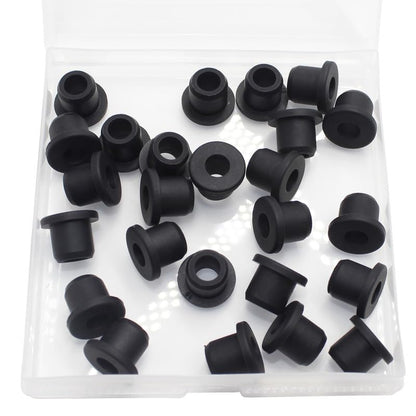 25 Pcs 3/8" Drill Hole, 1/4" ID Silicone Rubber Grommets for Wiring, Top Hat Grommets for Tubes Cables, Waterproof L-Shape O-Ring Seal Hose Gasket in Hydroponic Irrigation Systems