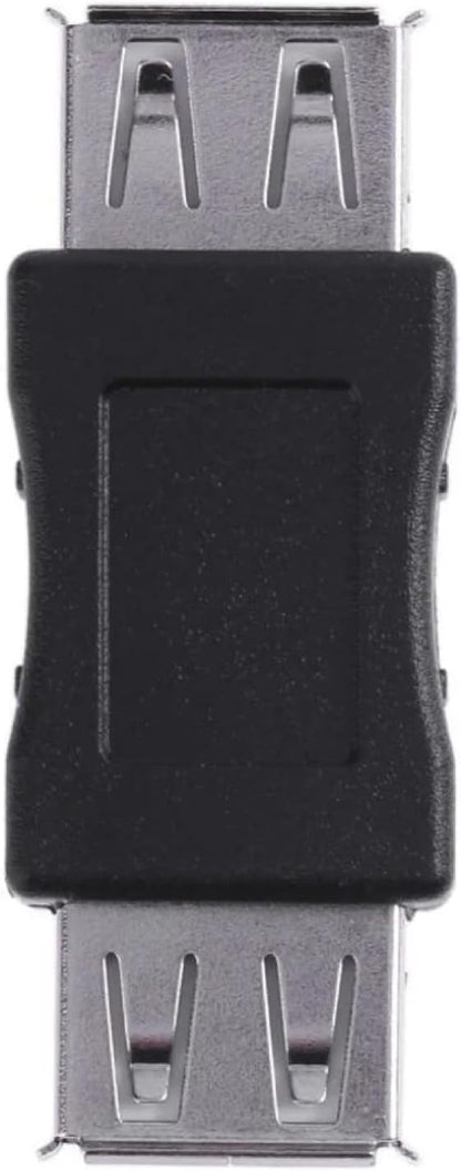 Cmple - USB Female to Female Coupler Adapter Straight Bridge USB 2.0 Type-A Jack to Jack Extension Connector Converter High Speed Data Transfer Charger Cable Extender