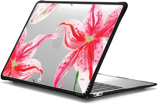 CASETiFY Impact MacBook Air 13" (M1/Intel) Case [Cushioned Impact Corners/Scratch-Resistant/Anti-Slip Grip] - Stargazer Lily - Clear Black