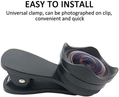Andoer 4K Smartphone Camera Lens 0.45X Wide Angle 15X Macro Phone Lens with Universal Clip