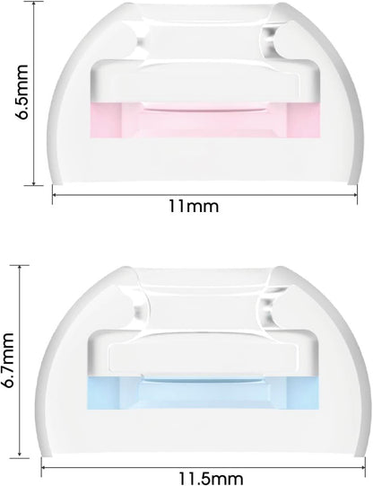 SpinFit CP1025-M/S- Medical Grade Silicone Patented Ear Tips, Secure Fit and Supreme Comfort Fits MTW3, Galaxy Buds 2, Soundcore Space A40 & More (2 Pairs) (for Nozzle Diameter from 4-5.5mm)