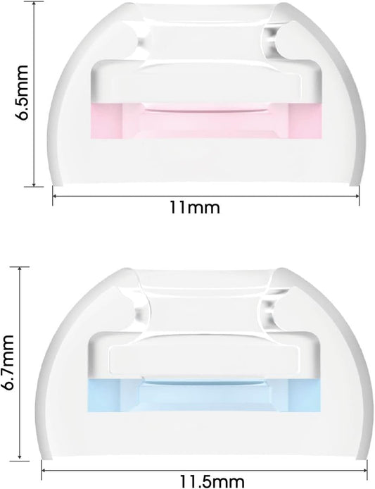 SpinFit CP1025-M/S- Medical Grade Silicone Patented Ear Tips, Secure Fit and Supreme Comfort Fits MTW3, Galaxy Buds 2, Soundcore Space A40 & More (2 Pairs) (for Nozzle Diameter from 4-5.5mm)