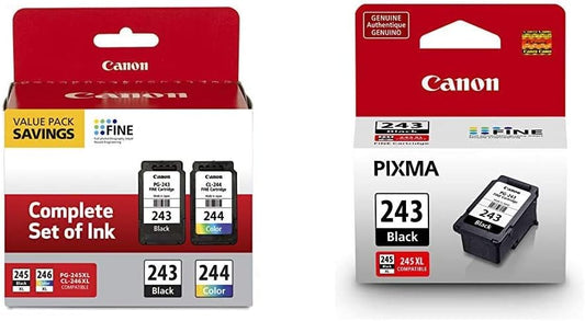 Canon PG-243/ CL-244 Ink Cartridge Multi-Pack | Compatible with Select Pixma Printers