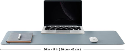 Cork Desk Mat - Dual-Sided Desk Pad for Office and Home - Desk Organization and Accessories - Ideal for Large Mouse Pad and Desk Mats on Top of Desks(Light Blue,90cmx 43cm)