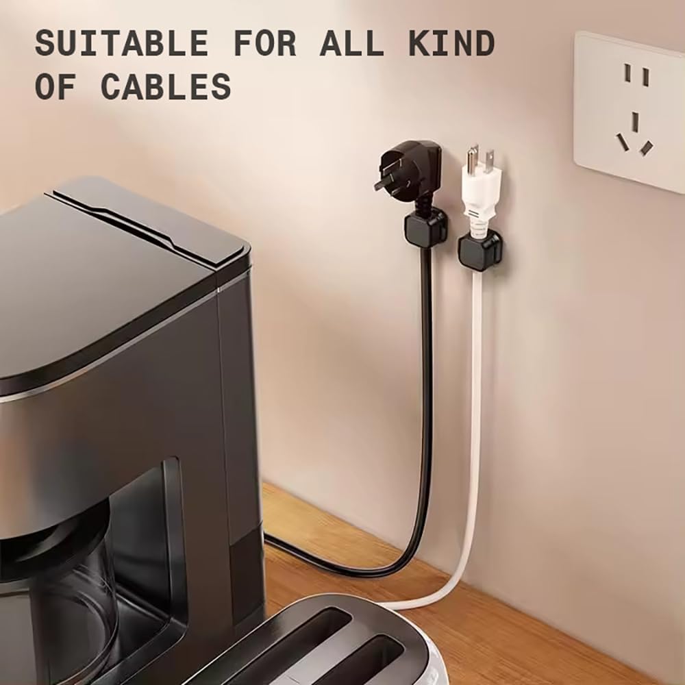 Generic 6 Pack Magnetic Cord Holder, Adhesive Wire Organizer, Under Desk Cable Clip Management, Cord Keeper Organizer for Office Home Desk Wall Nightstand (Black)