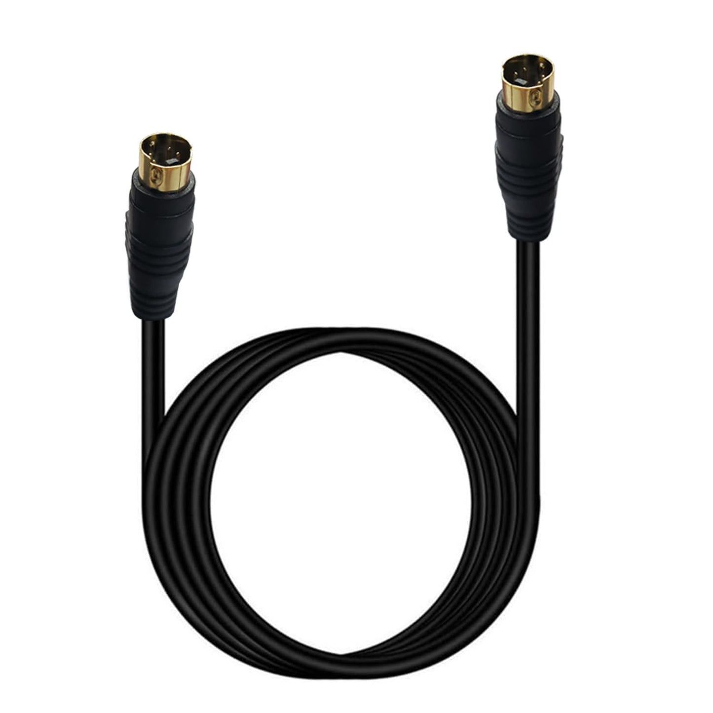 S Video Cable, S-Video Cable 4 pin Connector Male to Male Gold Plated Compatible with DVD Player, Home Theater, DSS receivers, VCRs, DVRs/PVRs - 3.28FT