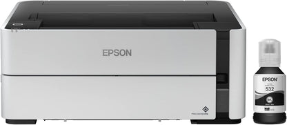 Epson EcoTank ET-4800 Wireless All-in-One Cartridge-Free Supertank Printer & EcoTank ET-M1170 Wireless Monochrome Supertank Printer with Ethernet Plus 2 Years of Unlimited Ink*,White