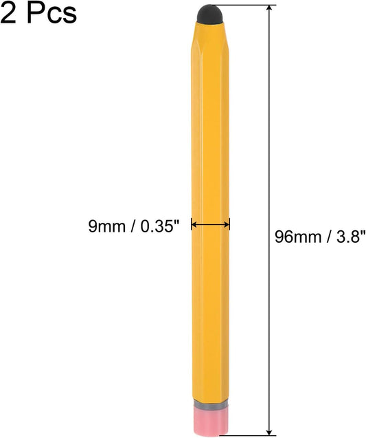 MECCANIXITY 2pcs Stylus Pens for Touch Screens Hexagon Crayon Stylus Pen Universal Capacitive Stylus for All Touch Screen Devices, 3.8" Yellow