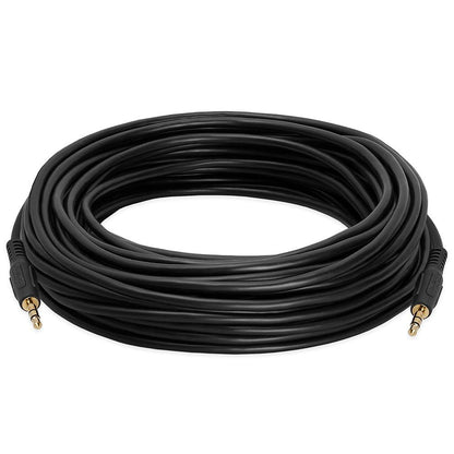 Cmple 3.5mm Aux Male to Male Stereo Audio Cable Auxiliary Headphones Cord MP3 PC - 50 Feet, Black