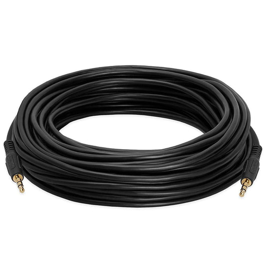 Cmple 3.5mm Aux Male to Male Stereo Audio Cable Auxiliary Headphones Cord MP3 PC - 50 Feet, Black
