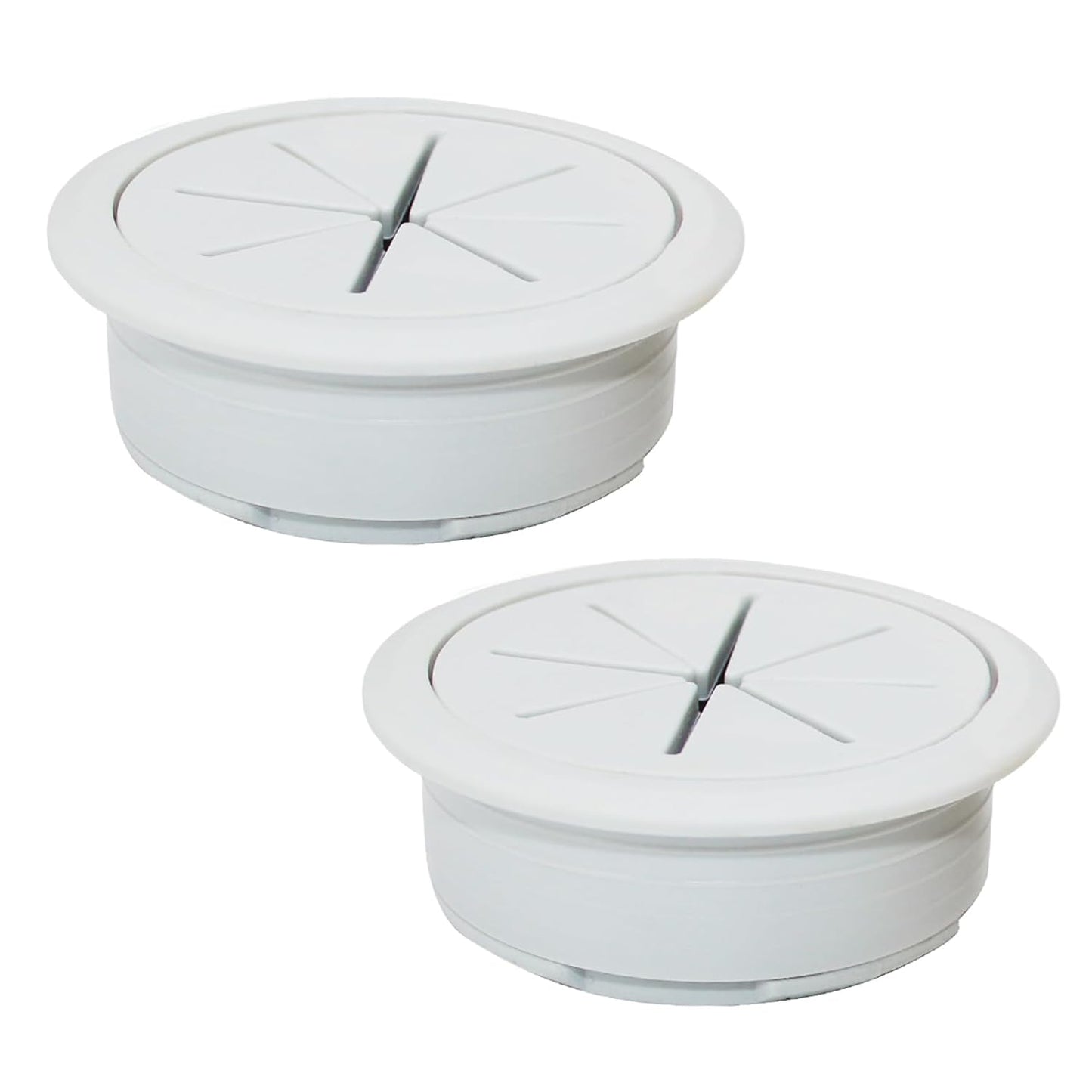 2 Pcs Desk Grommet 2" / 50 mm, Desk Hole Cover for Cables, Cable Grommet ABS Plastic, Desk Hole Grommet for Home & Office Pc, Detachable Cable Cord Organizer, Grey