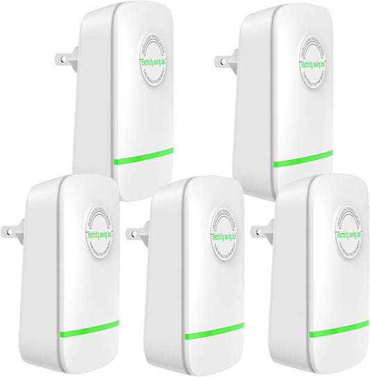 Elon-musk's Electricity Saving Box Stop Watt Stopwatt Energy Saving Device Save Energy Saving Device Energy Saving Power Strip for Home Office US Plug 90v-250v 30kw Rated Green (5PCS White)