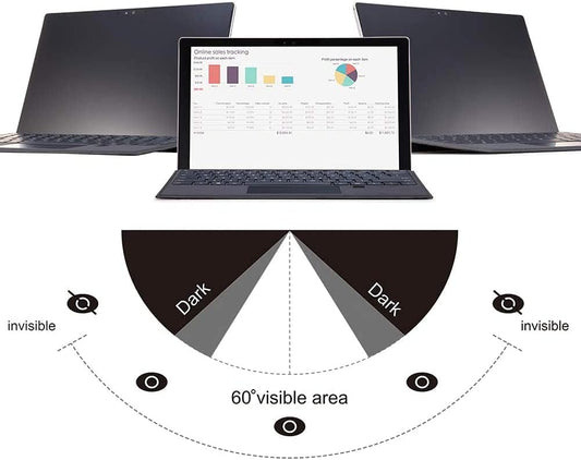 FILMEXT for Microsoft Surface GO 2th Generations Fully Removable Privacy Screen Protector Filter, Anti-Spy Filter, Anti-Glare Feature Makes (for Surface GO 2th Generations Privacy Screen Protector)