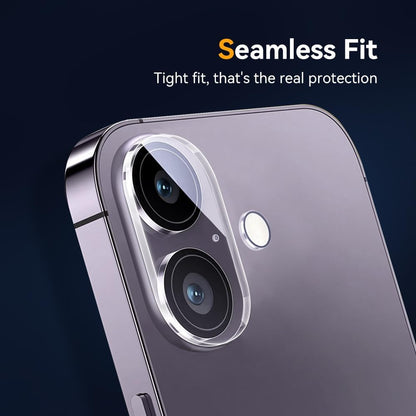 Camera Lens Protector for iPhone 16 6.1" / iPhone 16 plus 6.7",9H Tempered Glass，Ultra HD, Scratch Resistance Easy to Install，Case Friendly，[Does not Affect Night Shots] 3-Pack