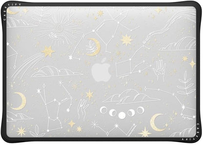CASETiFY Impact MacBook Air 13" (M1/Intel) Case [Cushioned Impact Corners/Scratch-Resistant/Anti-Slip Grip] - Stargazing - Clear Black