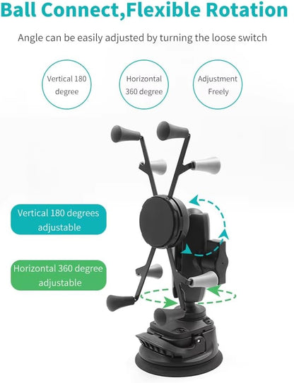 Strg Car Tablet Mount with Suction Cup Mount Base for 6" Tablets, Car Tablet Holder for Car Truck Vehicle Windshields Window and More Smooth Surface