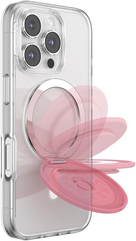 PopSockets Kick-Out Grip for MagSafe, Phone Grip with Built-in Phone Stand, Adjustable Kickstand for Portrait or Landscape, Strong Magnetic Hold, Wireless Charging Compatible - Putty