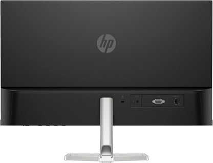 HP Series 5 524sf Monitor (Replaces M24f) 24" IPS FHD 300 nits Display, -5 to +25 Degrees Adjustable Tilt, Flicker Free, Anti-Glare, 1x HDMI, 1x VGA, Black/Silver w/Dockztorm HUB USB Port Expander