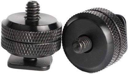 SLOW DOLPHIN 1/4 Inch Hot Shoe Mount Adapter Tripod Screw for DSLR Camera Rig(2 Packs)