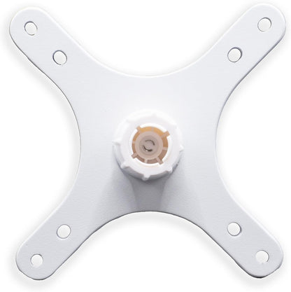 Kado Portable Monitor Stand Bracket Plate Adapter White, Wall Mount Arm Mount 17mm Ball Head to 100x100mm 75x75mm M4 Screw Set, Tripod Camera Stand for Desktop Monitor Portrait/Landscape Mode