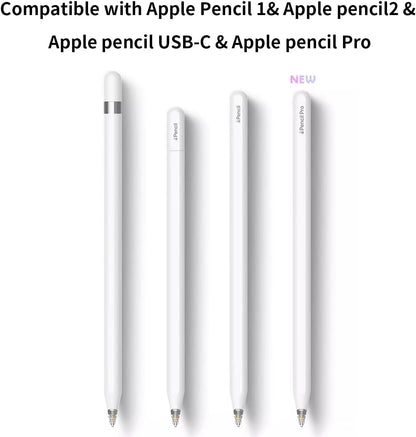 Replacement Tips for Apple Pencil, Upgraded Mix iPencil Tip for iPad Pro/USB-C / 1st Gen / 2nd Generation, Needle Pencil Tips with Case - Clear 4 Pack
