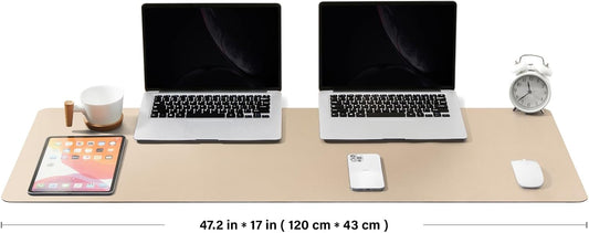 Large Cork Desk Mat - 47.2"x 17" Desk Pad for Office and Home - Ideal for Large Mouse Pad and Desk Mats on Top of Desks(Apricot)