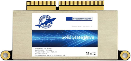 Dogfish 2TB SSD for MacBook Pro A1708, NVMe PCIe M.2 Internal Solid State Drive Upgrade for MacBook Pro Retina A1708 (2016-2017)