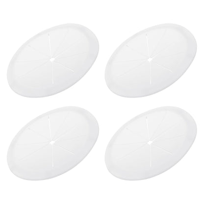 PATIKIL Desk Grommet 3-3/16", 4 Pcs Round Cable Grommet Cord Hole Cover with Adhesive Tape Flexible Table Wire Organizer for Office Home Table Countertop, White