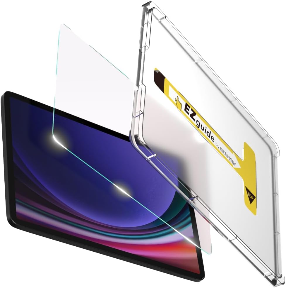 BELLEMOND Tempered Glass Screen Protector for Galaxy Tab S10+ / S9+ / S8+ / S7+ / S9 FE+ / S7 FE (12.4”) | Blue Light Cut | EZ Guide Kit for Flawless Install | 10H | 1 Pack | Designed in Japan