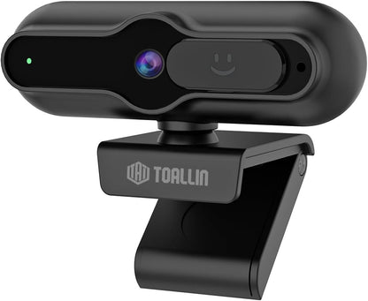 TOALLIN 4K Webcam for PC, 1/2.5" Sensor & 12MP, 1080P & 60FPS, PDAF Auto-Focus, Built-in Microphone and Sliding Privacy Cover, USB Web Camera for Gaming, Conferencing, Streaming and Video Calls