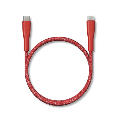 CASETiFY Powerthru USB-C to USB-C Cable (1m/3.3ft) - Meter - Cherry Red