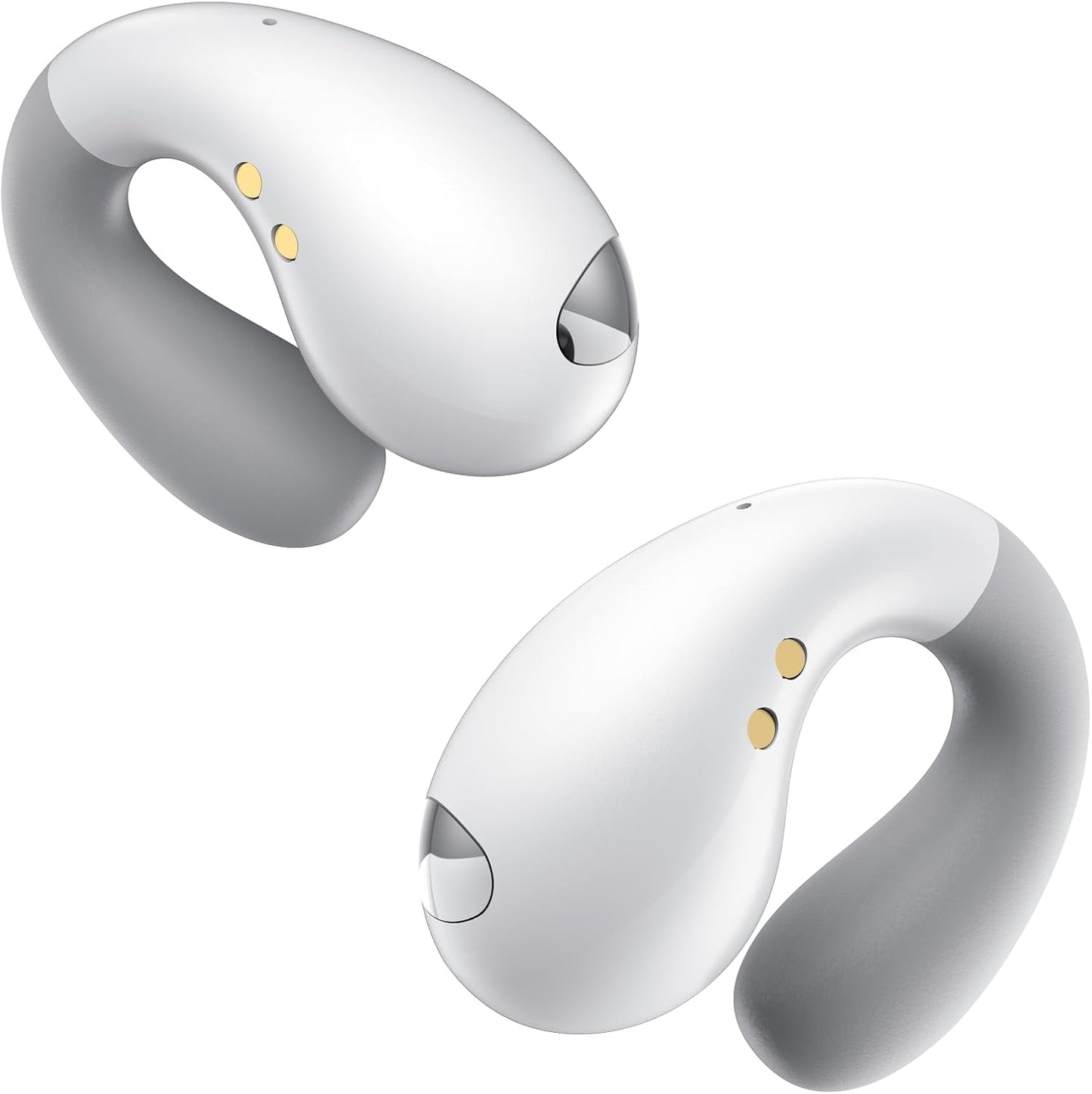 Ultra Open Ear Earbuds - Ergonomic Clip-On Earbuds, Small Bone Conduction Over-The-Ear Headphones with Waterproof Design, Perfect Running Headphones for Sports and Fitness, Velvet White