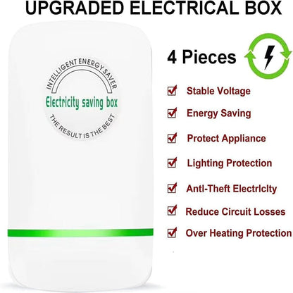Elon-musk's Electricity Saving Box Stop Watt Stopwatt Energy Saving Device Save Energy Saving Device Energy Saving Power Strip for Home Office US Plug 90v-250v 30kw Rated Green (2PCS, White)