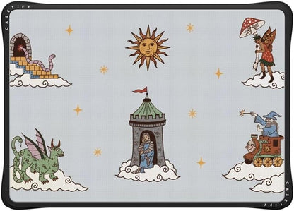 CASETiFY Impact MacBook Air 13.6" (M2-M4) Case [Cushioned Impact Corners/Scratch-Resistant/Anti-Slip Grip] - up in The Medieval Clouds - Clear Black