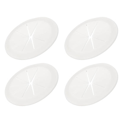 PATIKIL Desk Grommet 2-3/8", 4 Pcs Round Cable Grommet Cord Hole Cover with Adhesive Tape Flexible Table Wire Organizer for Office Home Table Countertop, Light Gray