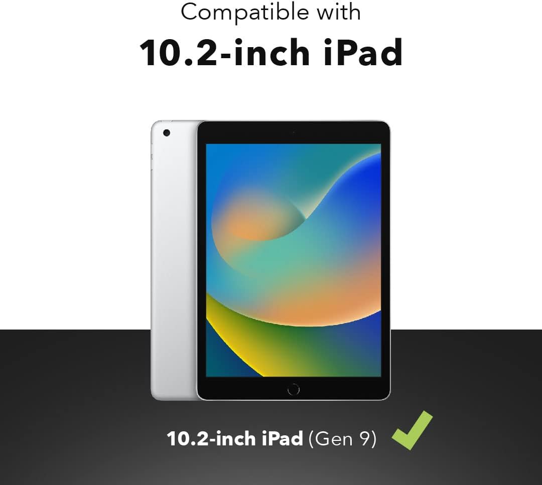 ZAGG Pro Keys Detachable Case & Wireless Keyboard for Apple iPad 10.2" (Gen 9, 8, 7) - Bluetooth Pairing, Backlit Laptop-Style Keys, Apple Pencil Holder, 6.6ft Drop Protection, Black