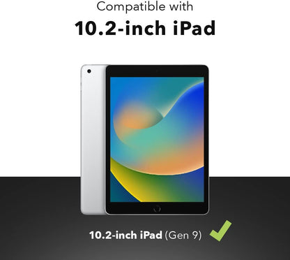 ZAGG Pro Keys Detachable Case & Wireless Keyboard for Apple iPad 10.2" (Gen 9, 8, 7) - Bluetooth Pairing, Backlit Laptop-Style Keys, Apple Pencil Holder, 6.6ft Drop Protection, Black
