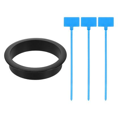 uxcell Desk Grommet, 2-3/4" (70mm) Zinc Alloy Cable Hole Cover Wire Cord Organizer with Marked Cable Ties for Home Office Desktop Wire, Black
