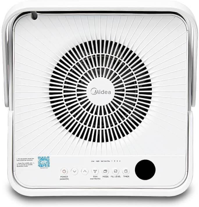 Midea Cube 50 Pint Dehumidifier for Basement and Rooms at Home for up to 4,500 Sq. Ft., Smart Control, Compatible with Alexa (White), Drain Hose Included, ENERGY STAR Most Efficient 2023