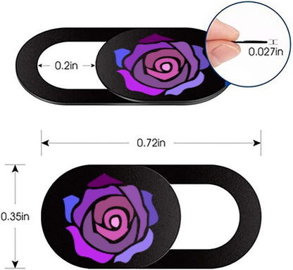 Webcam Cover Slide 3 Packs Ultra-Thin Camera Covers for Computer Laptop Desktop Smartphone to Protect Your Privacy and Security, Rose Black