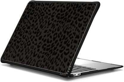 CASETiFY Impact MacBook Air 13" (M1/Intel) Case [Cushioned Impact Corners/Scratch-Resistant/Anti-Slip Grip] - Leon Leopard - Clear Black