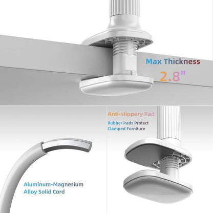 K-MT 【38.7inch/98cm】 Tablet Phone Holder Bed Gooseneck Mount, Mount Holder Clip with Grip Flexible Long Arm Compatible for ipad iPhone/Switch/Samsung Tabs/Kindle Fire HD K-MT(Black)