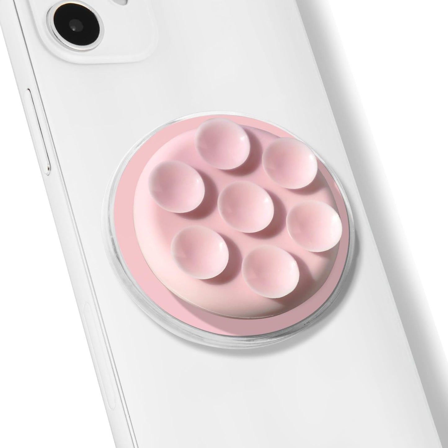 Magnetic Silicone Suction Cup Phone Mount with Hands-Free Stand - Perfect for Selfies, Videos, Durable, Secure Grip, One-Touch Holding, Lightweight, Sleek Design (Pink)