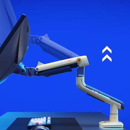 Gaming Monitor Arm for Flat/Ultrawide/Curved Monitors 32 to 60 inch, Heavy Duty Monitor Stand Load up to 20 kg, VESA 75/100 mm Mount (Lava Yellow)